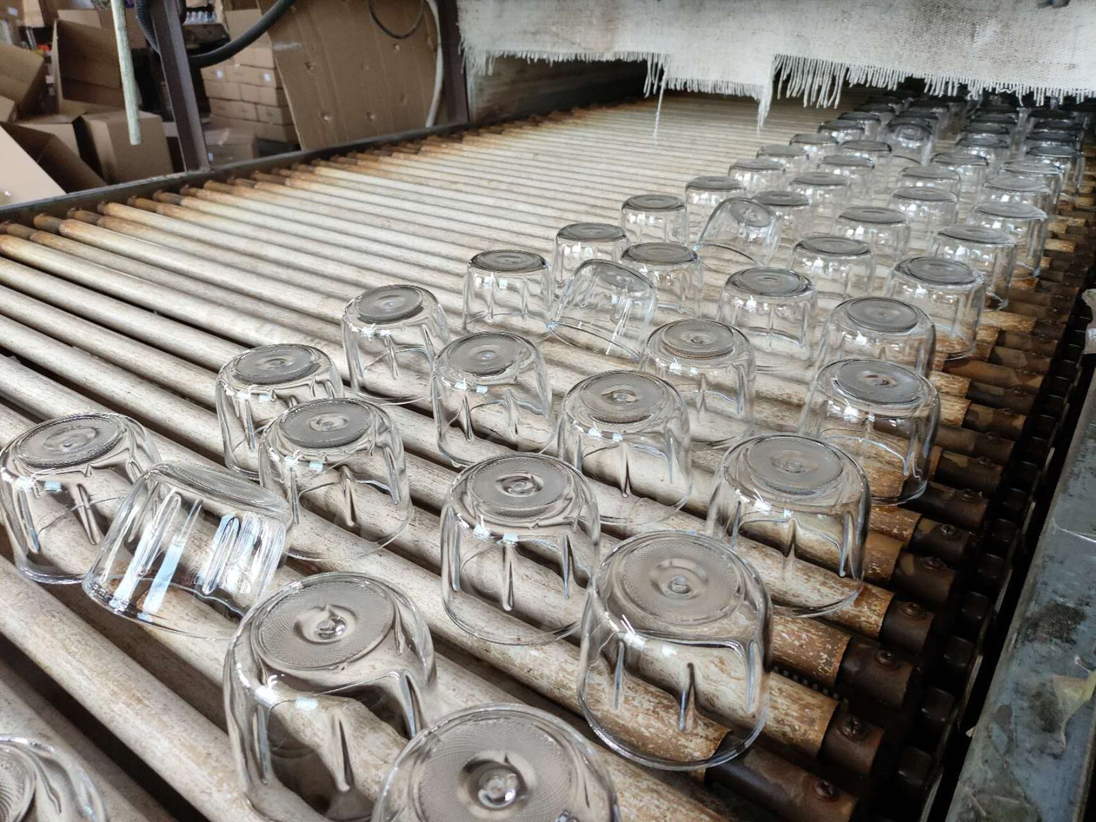 pressed glass cup annealling