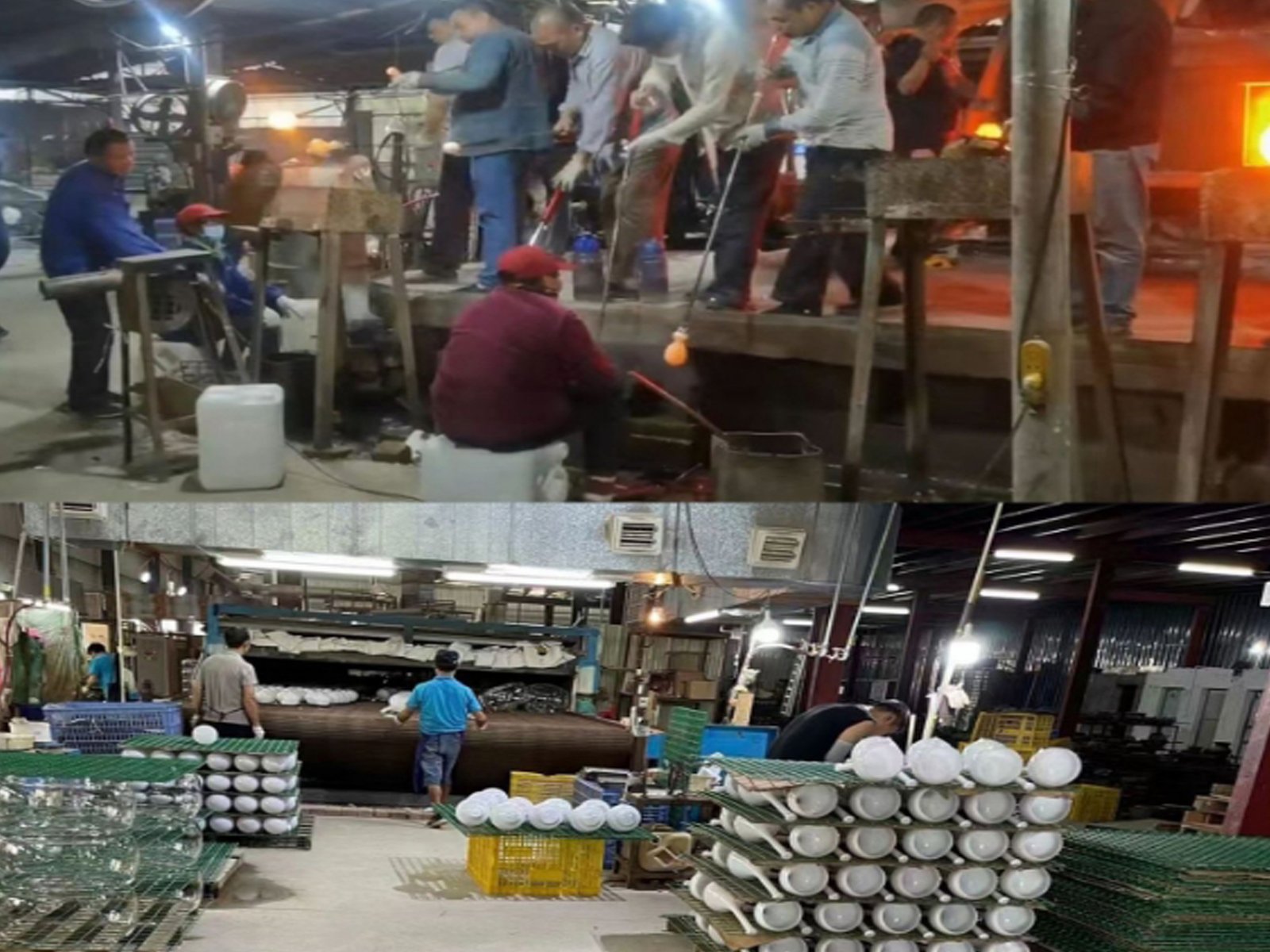 Blowing glass factory from china