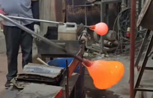 mouth blown glass globe production for modern pendant lights