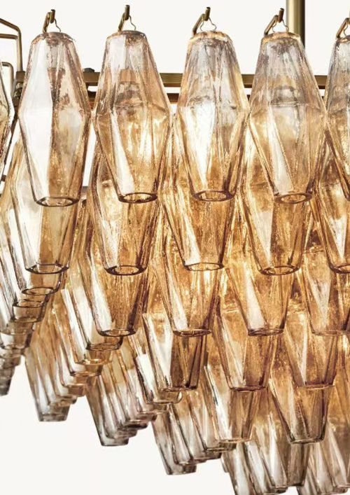 amber glass pendant lamp